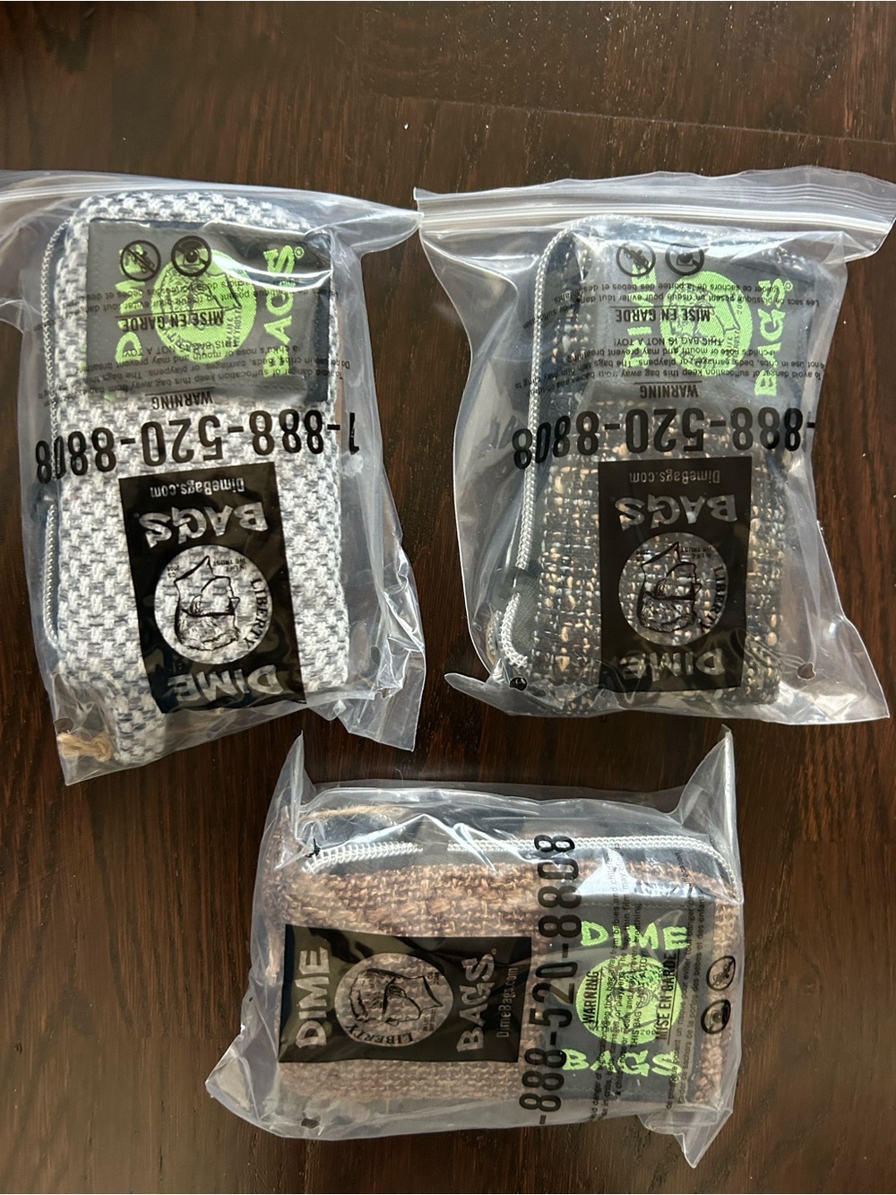 NEW Dime Bags Padded Pouch Set of 3